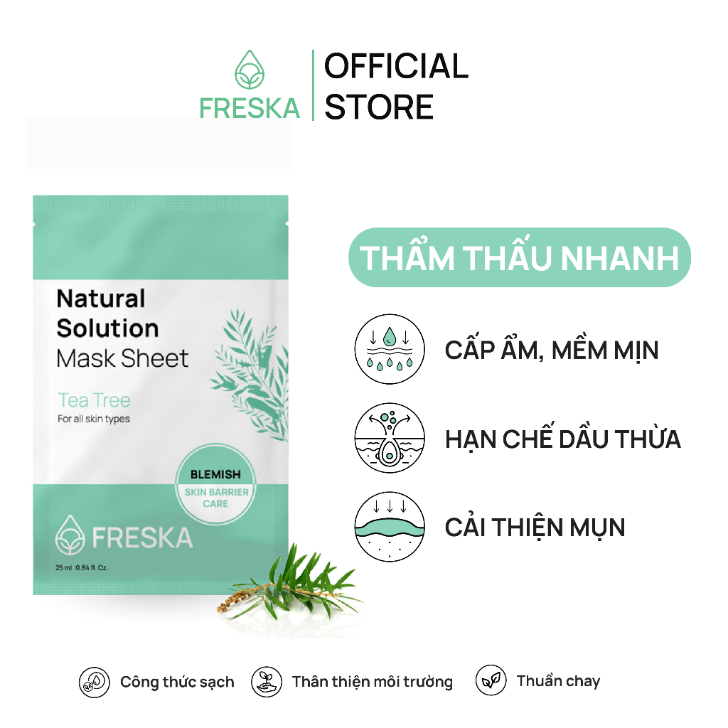 Ảnh Combo 2 Miếng Mặt nạ giấy Freska Natural Solution Mask Sheet 25ml (giao ngẫu nhiên) 4