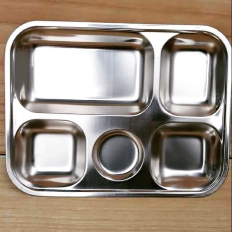 khay đựng cơm 5 ngăn inox 304, Khay cơm inox 304 5 ngăn Kích thước ...