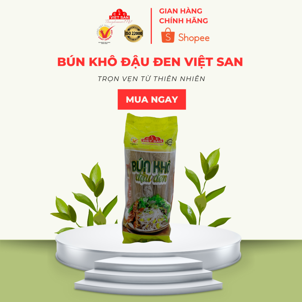 Bún Đậu Đen Việt San 300g - Sợi Dai Bùi Thanh Nhiệt, Hỗ Trợ Giảm Cân Eat Clean