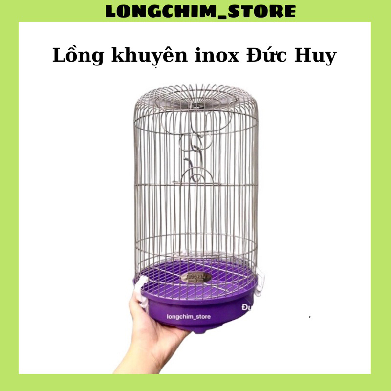 Lồng inox khuyên Đức Huy 22x40 chất liệu inox kèm đáy gánh dùng cho ...