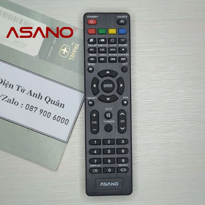 Remote tivi Asano - Điều khiển tivi Asano ngắn - Điện Tử Anh Quân ...