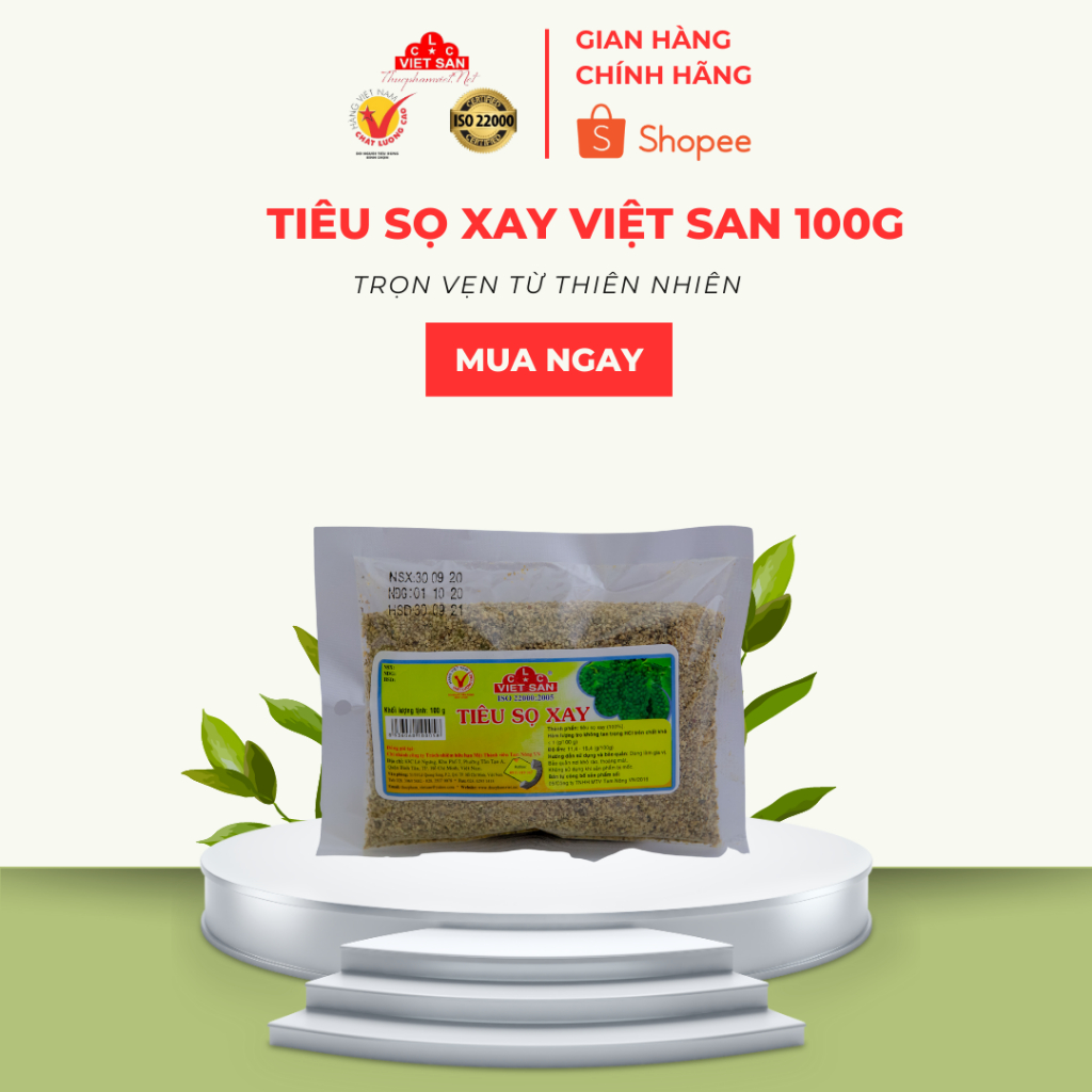Tiêu Sọ Xay Việt San (gói 100gr) | Shopee Việt Nam