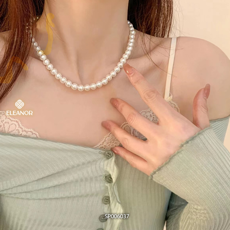Dây chuyền nữ ngọc trai nhân tạo Eleanor Accessories dạng chuỗi hạt phụ kiện trang sức vòng cổ 6037