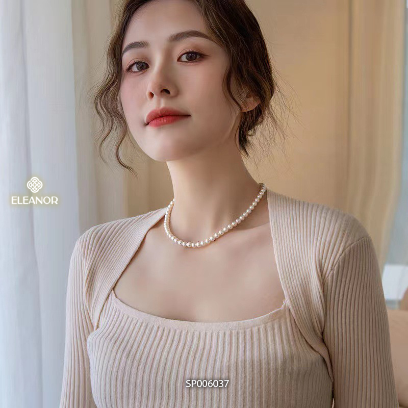 Dây chuyền nữ ngọc trai nhân tạo Eleanor Accessories dạng chuỗi hạt phụ kiện trang sức vòng cổ 6037