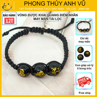 Vòng tết chỉ may mắn thân tý thìn - Vòng tam hợp quý nhân quý thần - Bảo hành 12 tháng