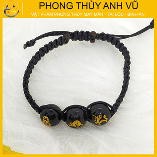 Vòng tết chỉ may mắn thân tý thìn - Vòng tam hợp quý nhân quý thần - Bảo hành 12 tháng
