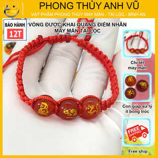Vòng tết chỉ đỏ may mắn thân tý thìn - Vòng tay tam hợp quý nhân quý thần - Bảo hành 12 tháng
