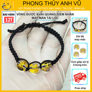 Vòng tết chỉ may mắn thân tý thìn - Vòng tam hợp quý nhân quý thần - Bảo hành 12 tháng