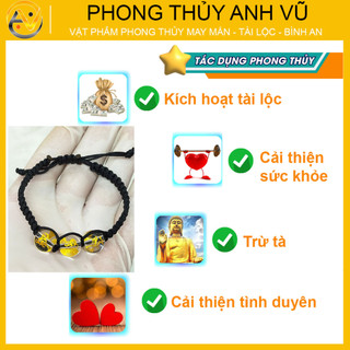 Vòng tết chỉ may mắn thân tý thìn - Vòng tam hợp quý nhân quý thần - Bảo hành 12 tháng