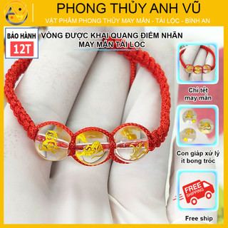 Vòng tết chỉ đỏ may mắn thân tý thìn - Vòng tay tam hợp quý nhân quý thần - Bảo hành 12 tháng