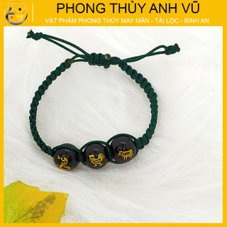 Vòng chỉ may mắn tam hợp tỵ dậu sửu - Vòng tay tam hợp quý nhân - Bảo hành 12 tháng