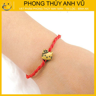5 Vòng tay chỉ đỏ mix hình mèo may mắn đã khai quang