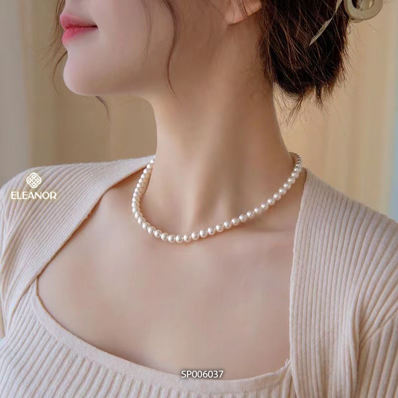 Dây chuyền nữ ngọc trai nhân tạo Eleanor Accessories dạng chuỗi hạt phụ kiện trang sức vòng cổ 6037