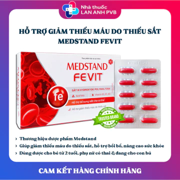 MEDSTAND FEVIT - Viên uống sắt hữu cơ, hỗ trợ bổ sung sắt cho cơ thể.