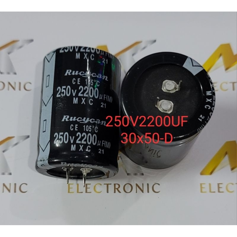 Condensatore Elettrolico In Alluminio 250V2200UF 35x50mm 2200UF250v - Foto 12