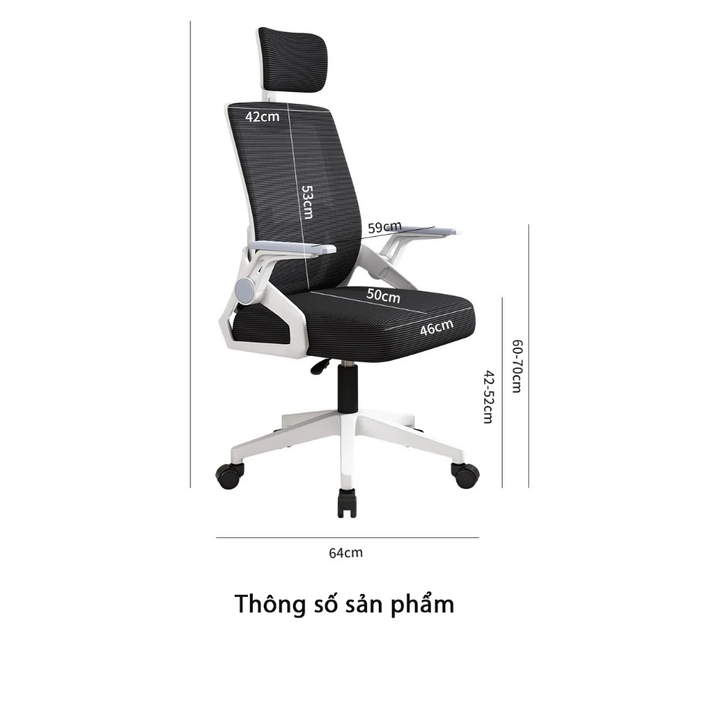 Ghế Xoay văn phòng Công thái học bảo vệ cột sống Thương hiệu VEGOR LIFE OFFICIAL - CTH TS04 | BigBuy360 - bigbuy360.vn