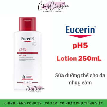 (TEM CTY) Sữa dưỡng thể Eucerin pH5 Lotion 250mL dành cho da nhạy cảm