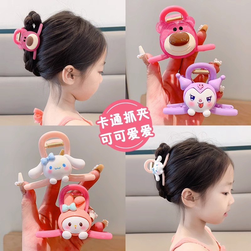 Kẹp Tóc Càng Cua Hoạt Hình Gấu Dâu Lotso/Kuromi/Melody/ Mặt Đáng yêu Phụ Kiện Tóc Empoli