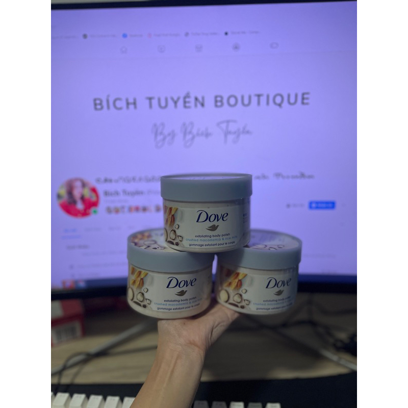 TẨY TBC DOVE (bản mỹ) hạt macca | Shopee Việt Nam