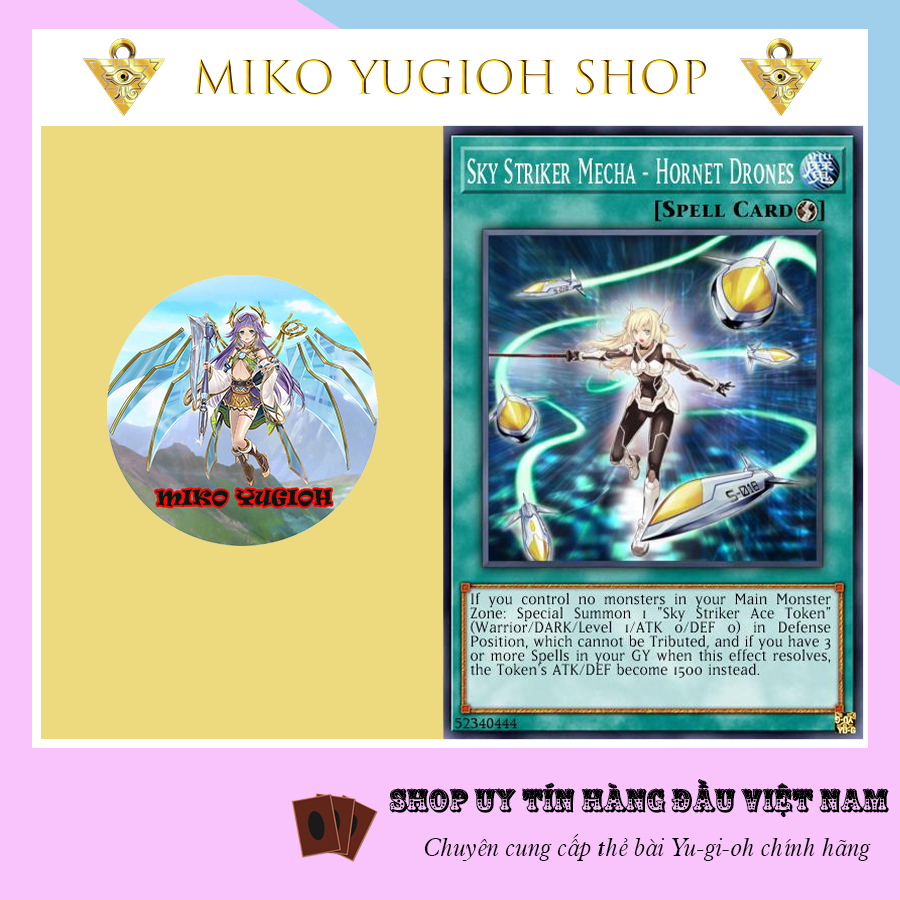 Miko Yugioh Thẻ Bài Yugioh Chính Hãng Tiếng Nhật Sky Striker Mecha Hornet Drones Shopee 0079