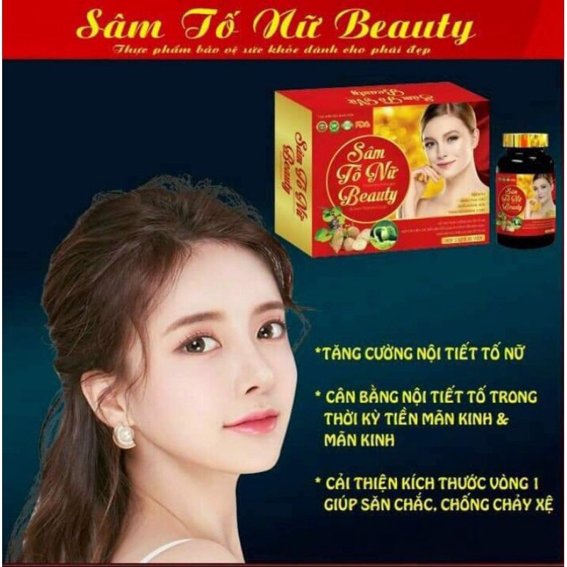 ✅(chính hãng) Sâm tố nữ beauty hộp 2 lọ 60 viên,date mới