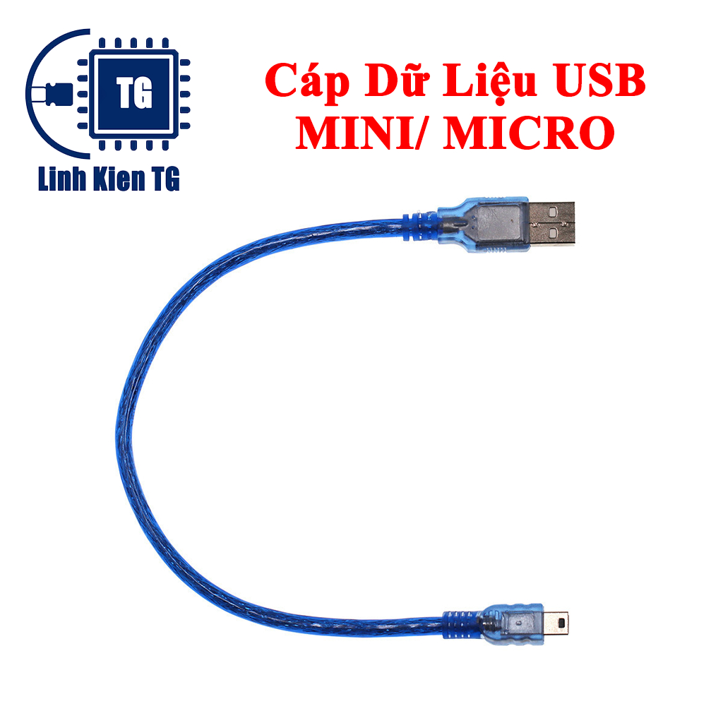 Cáp Dữ Liệu USB MINI/ MICRO 30CM Màu Xanh Arduino Nano | Shopee Việt Nam