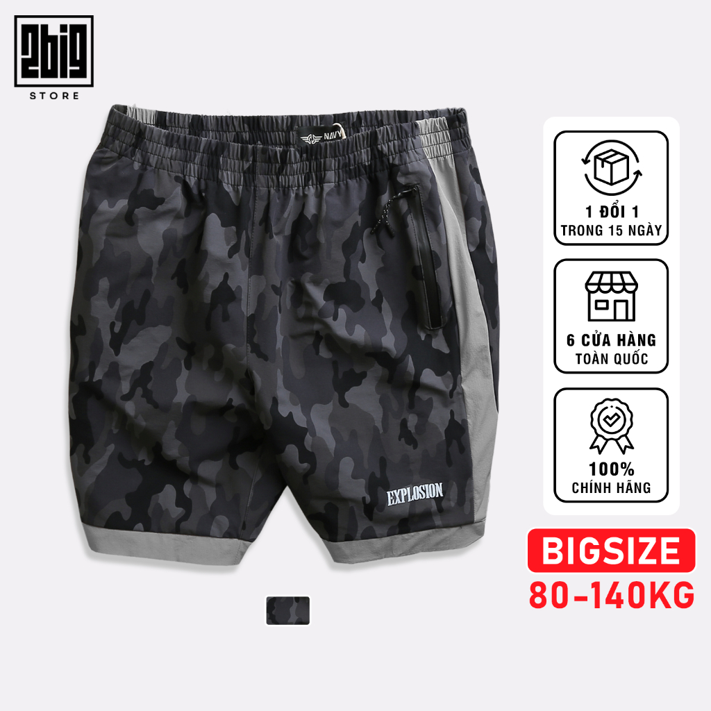BIGSIZE NAM 80-140KG QUẦN SHORT RẰN RI ST004 2BIG NAVY STAR | Shopee ...