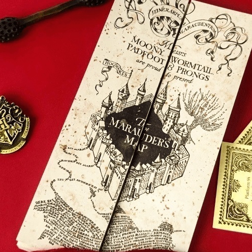 Bản đồ Harry Potter School of Magic Marauders map Đạo cụ cosplay ma ...