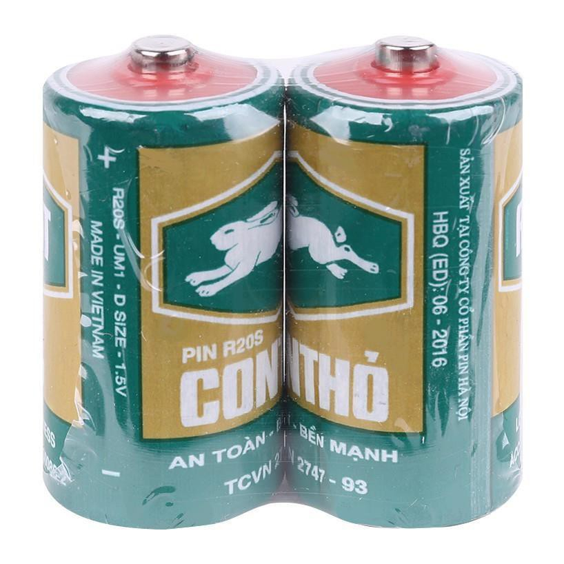 Pin đại con thỏ Pin R20S 1.5VPin Carbon kẽm xài lâu bền lắp đồ chơi ...