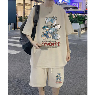 Bộ Quần Áo Thể Thao Nam Nữ In Họa Tiết Hình Gấu CHAO Phong Trẻ Trung Năng Động, Chất Liệu Cotton Khô Mềm Mịn Thoáng Mát
