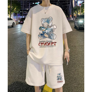 Bộ Quần Áo Thể Thao Nam Nữ In Họa Tiết Hình Gấu CHAO Phong Trẻ Trung Năng Động, Chất Liệu Cotton Khô Mềm Mịn Thoáng Mát