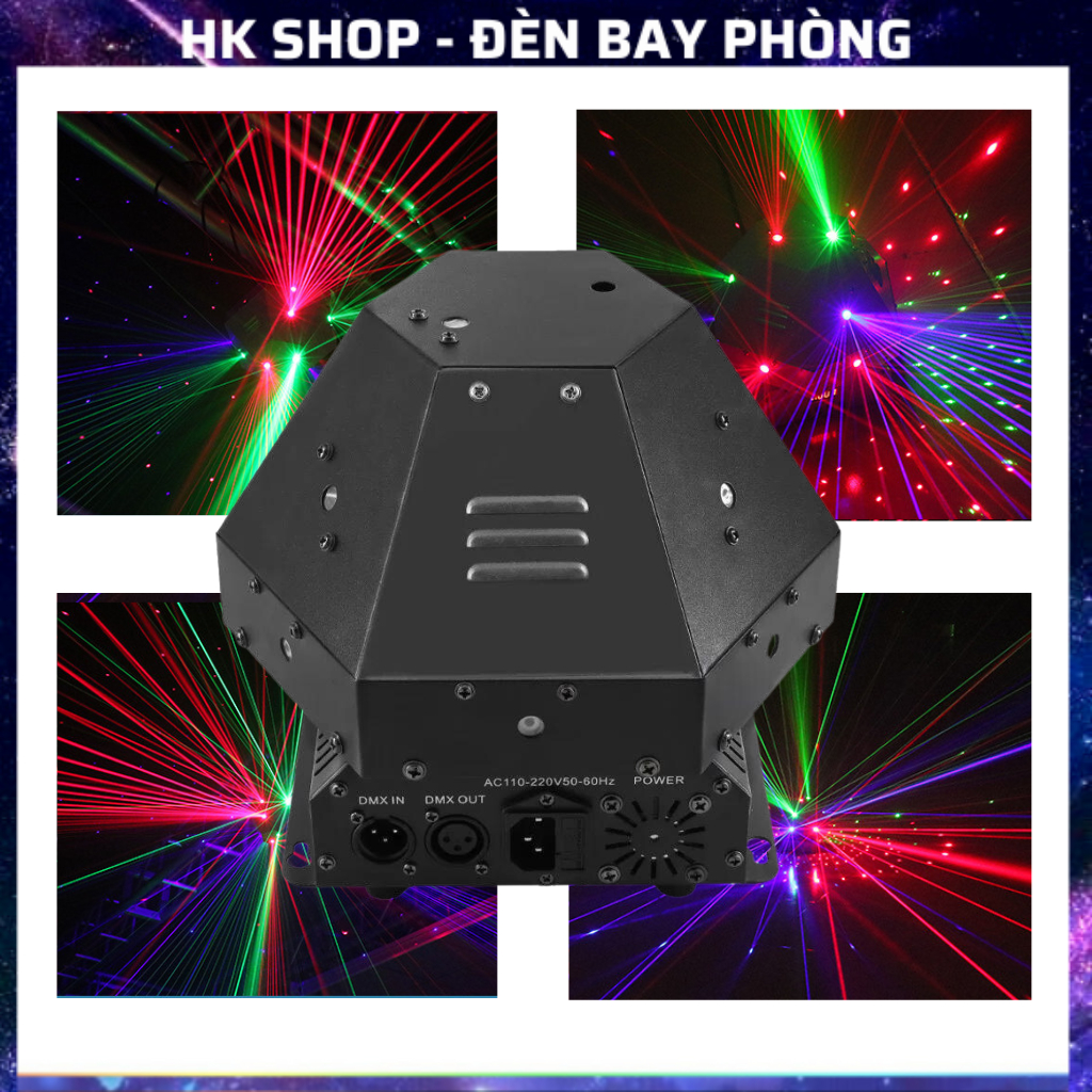 Đèn Sân Khấu Nấm Moving laser 11 măt bay phòng dùng cho bar pub karaoke [ Hàng Chính Hãng ]