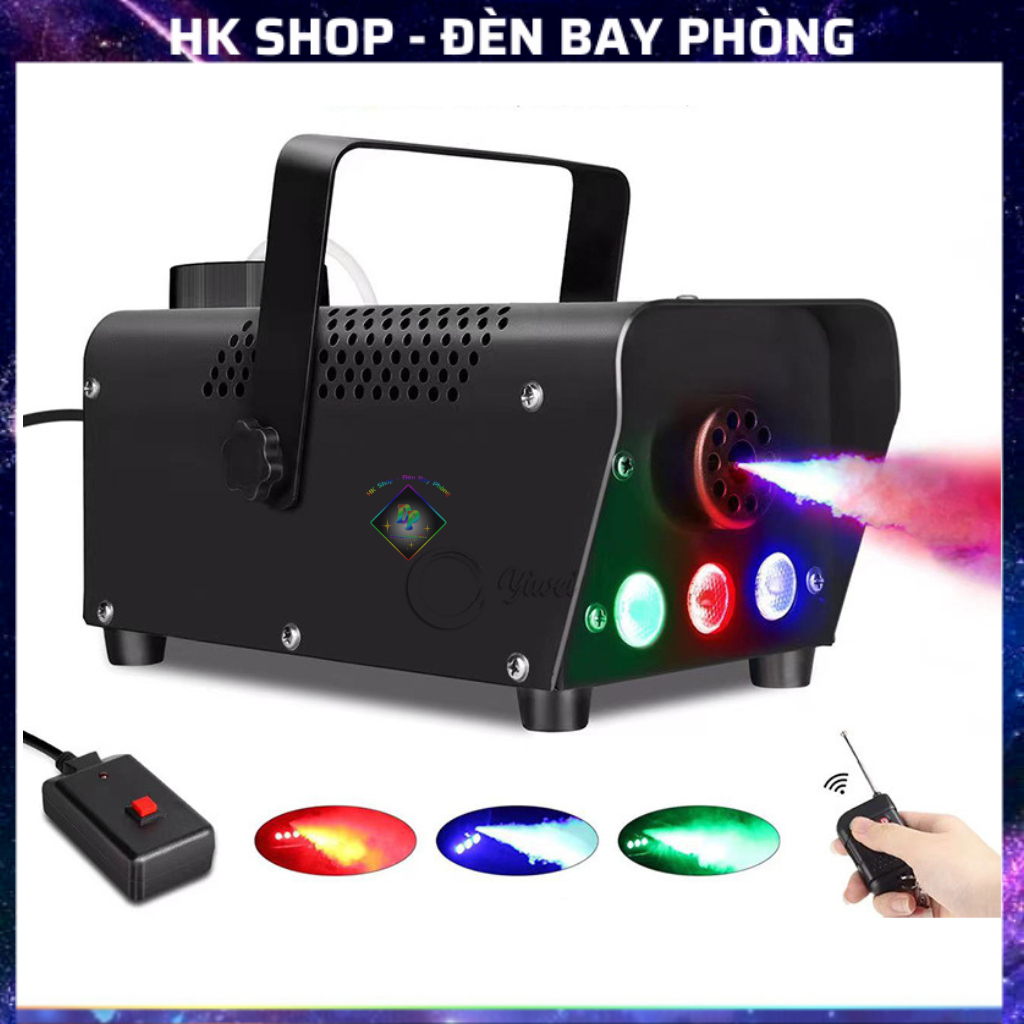 Máy Phun Khói Tạo Hiệu Ứng Sân Khấu 600W 3 Đèn LED RGB [Hàng Chính Hãng ]