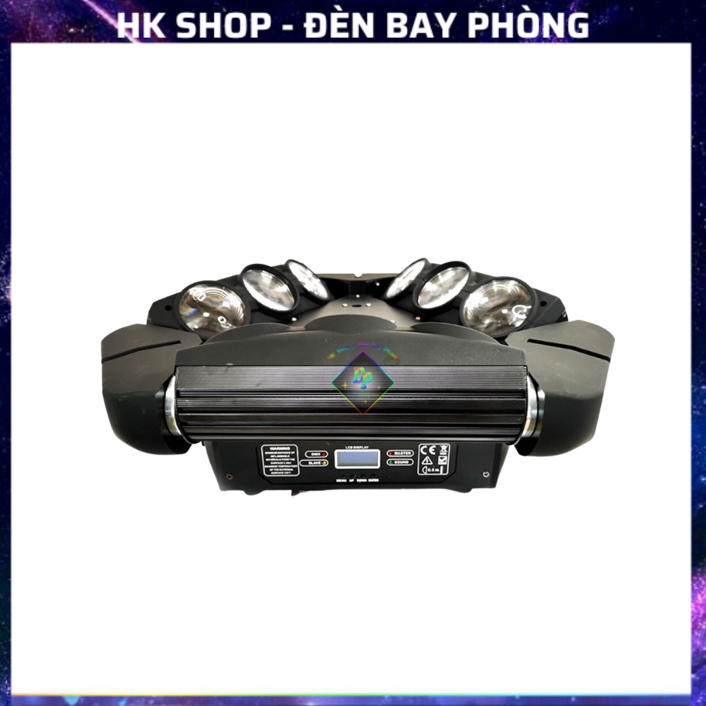 Đèn Sân Khấu Moving 9 Mắt Laser Cảm Biến âm Thanh chạy auto Dùng Cho Bar Pub Karaoke Vũ Trường Sân Khấu