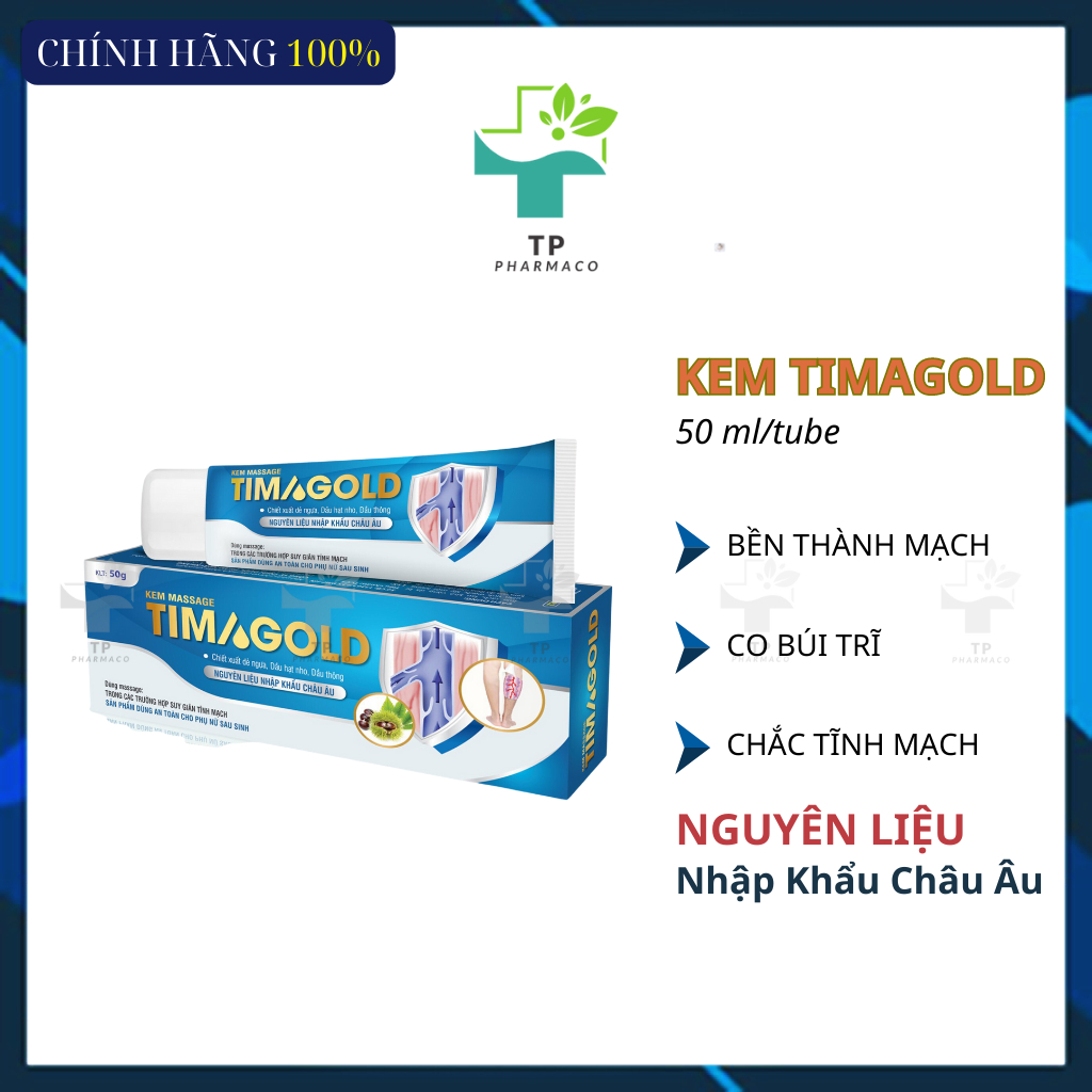TIMAGOLD_Bền thành mạch, giảm suy giãn tính mạch_50 ml/tube | Shopee ...