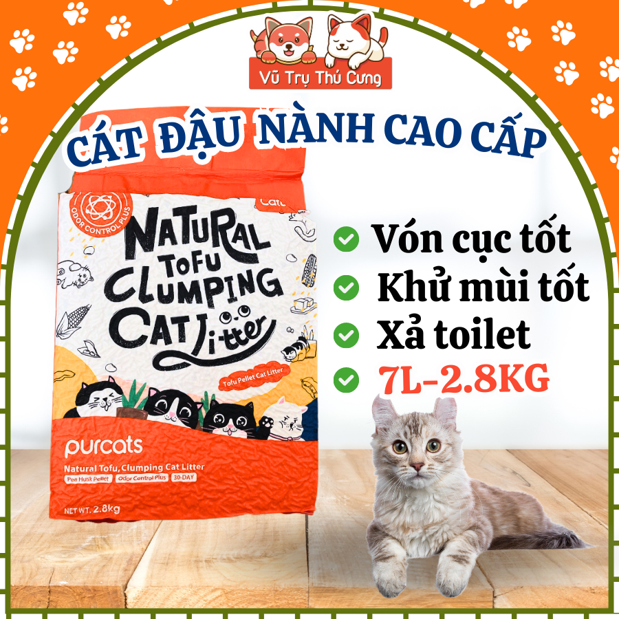 Combo 2 Túi Cát Đậu Nành Natural Cature cho Mèo 7L