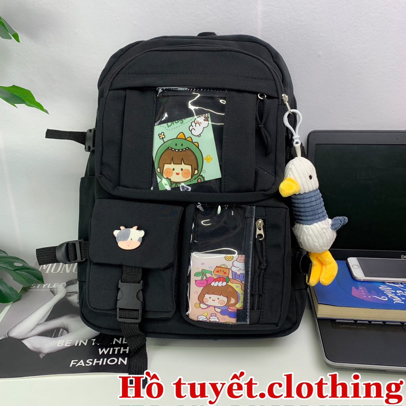 Balo thời trang cặp học sinh phong cách Hàn Quốc nhiều ngăn đựng có ngăn đựng laptop G 876