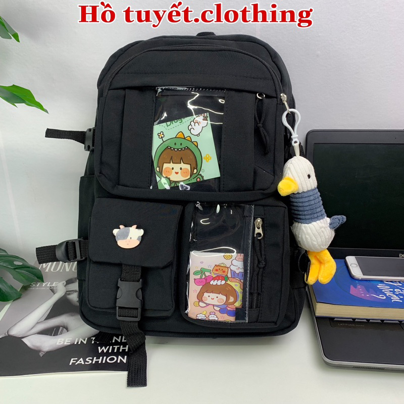 Balo thời trang cặp học sinh phong cách Hàn Quốc nhiều ngăn đựng có ngăn đựng laptop G 876