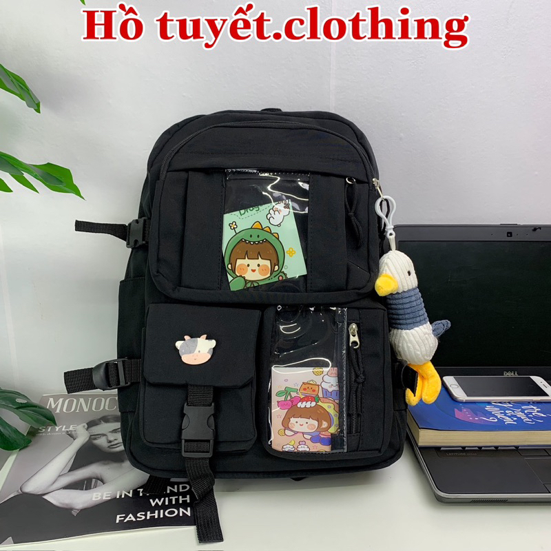 Balo thời trang cặp học sinh phong cách Hàn Quốc nhiều ngăn đựng có ngăn đựng laptop G 876