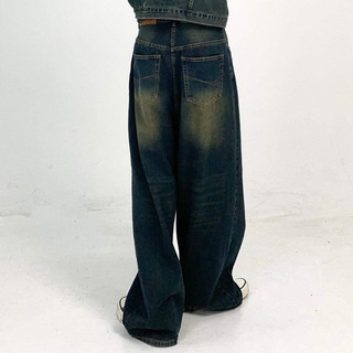 Quần Jeans Nam Nữ Ống Siêu To Màu Wash Cao Cấp, Thời Trang Unisex -QJ03-