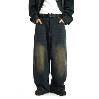 Quần Jeans Nam Nữ Ống Siêu To Màu Wash Cao Cấp, Thời Trang Unisex -QJ03-