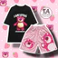 Set Bộ Đùi Gấu Dâu Lotso cotton quần áo hoạt hình hoạ tiết cute - Bộ mặc nhà Cartoon form rộng Unisex nam nữ