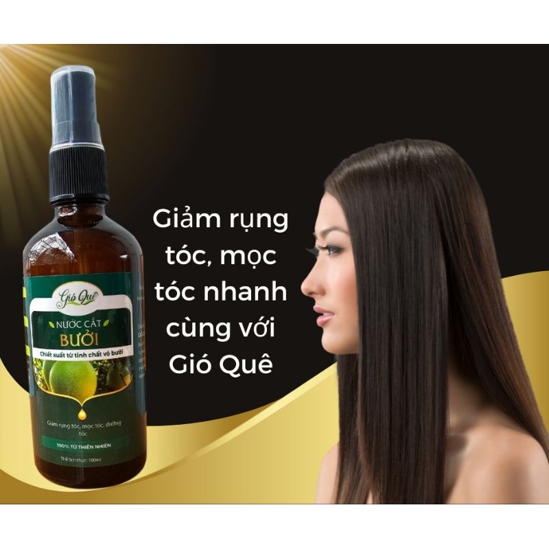 Nước cất bưởi - mọc tóc, giảm rụng tóc, mập sợi tóc