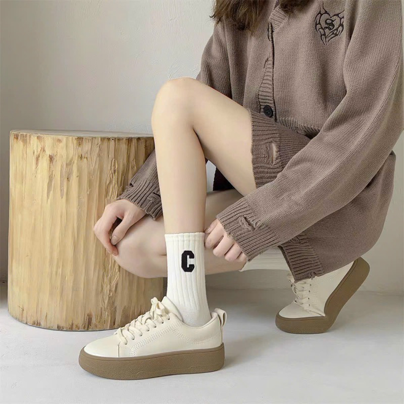 TÚI 10 ĐÔI TẤT CHỮ C CỔ CAO NAM NỮ