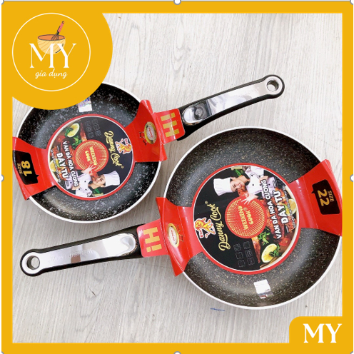 Chảo chống dính vân đá kim cương - chảo chống dính  size 16cm đến 32cm Cao Cấp sử dụng mọi loại bếp
