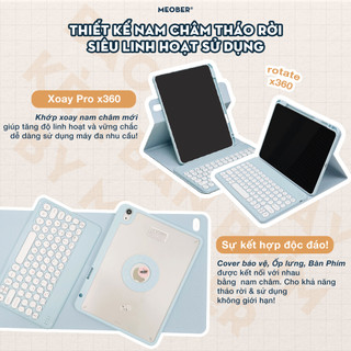 Bao da i Pad Xoay kèm bàn phím - Case Keyboard 360 by Meober dành cho Gen 8/9/10 Air4/5/6 Pro11