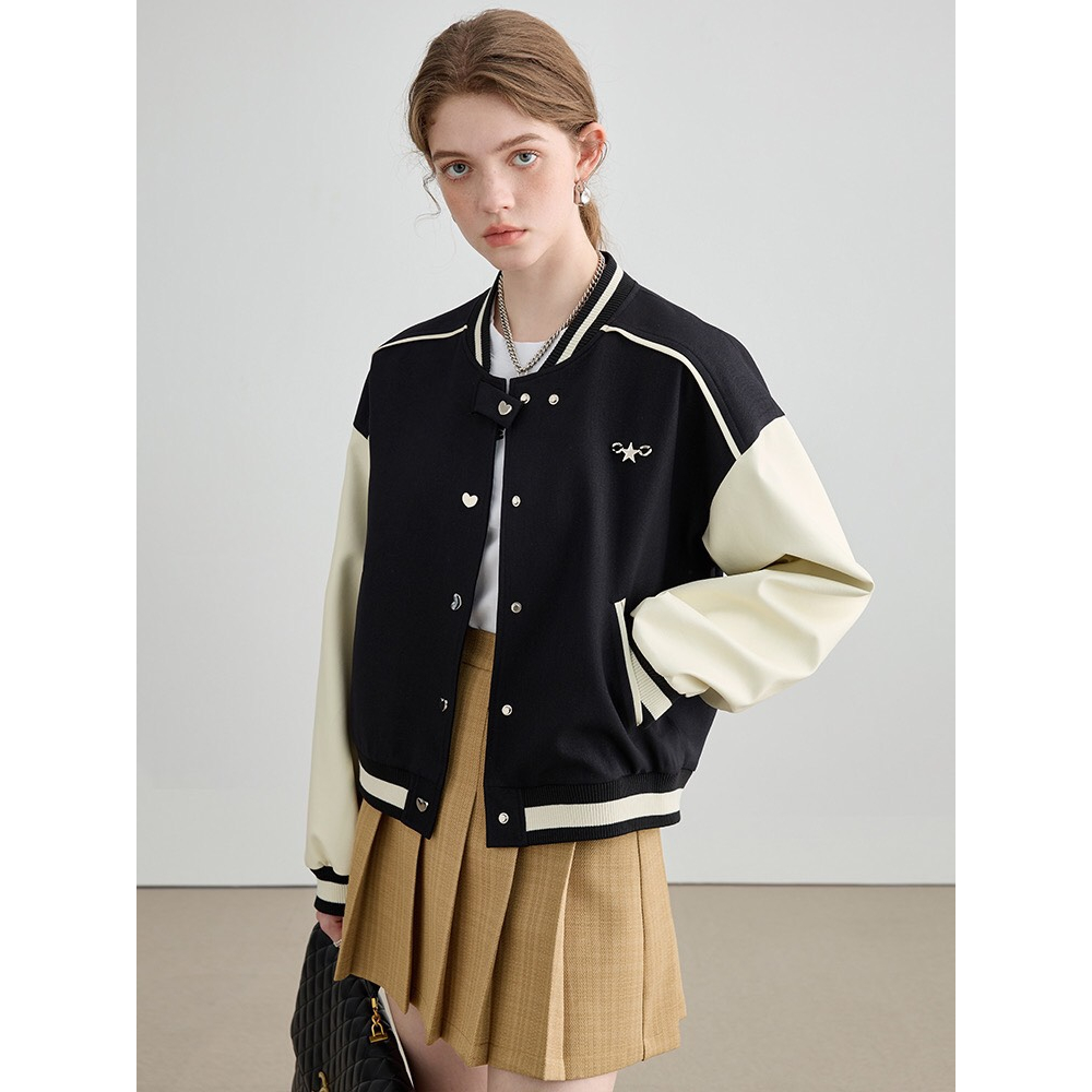 Áo khoác jacket phối màu Vega Chang | Shopee Việt Nam