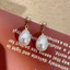 N973 Bông tai mạ vàng 18k nữ ngọc nhân tạo giọt nước phụ kiện trang sức nhỏ xinh xắn
