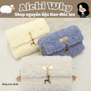 {DIY} Set nguyên liệu làm túi xách lông cừu + video hướng dẫn