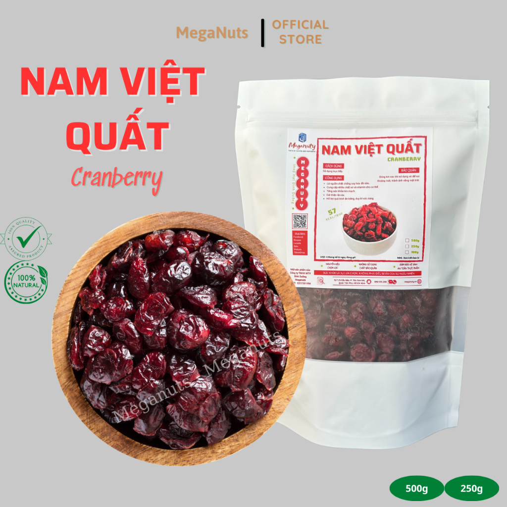 Nam Việt Quất Sấy Khô Nhập Khẩu Mỹ Vị Chua Ngọt